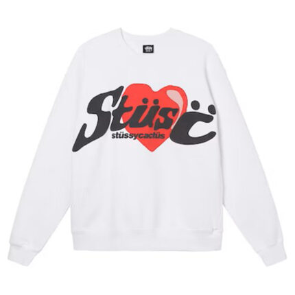 Sweat Coeur Stussy Blanc