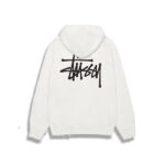 Sweat à capuche Stussy basique blanc