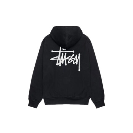 Sweat à capuche basique Stussy noir